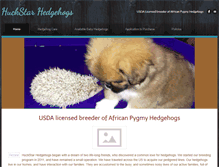Tablet Screenshot of hedgehoghuckstar.com